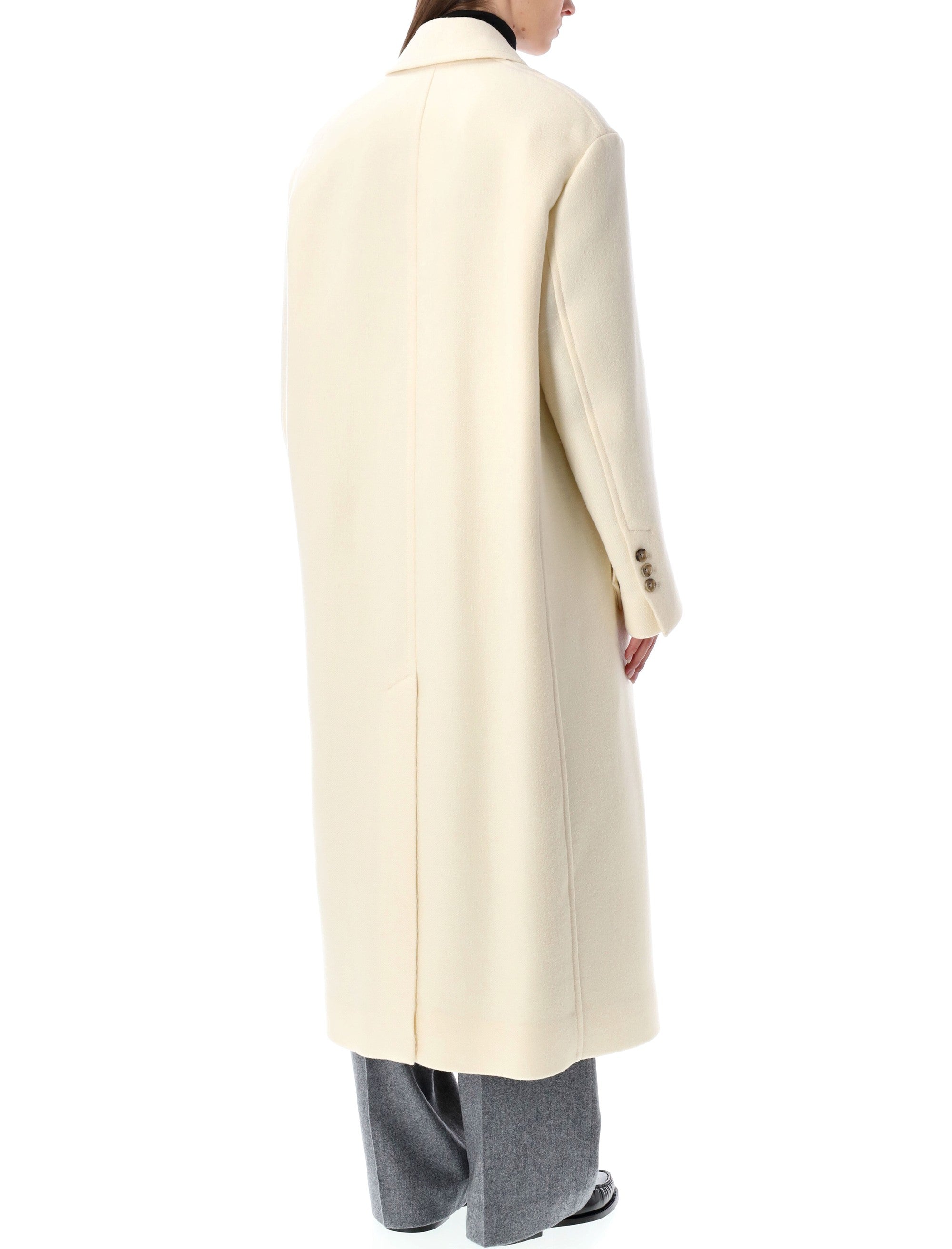 AMI PARIS Double-Breasted Long Jacket - Size 36