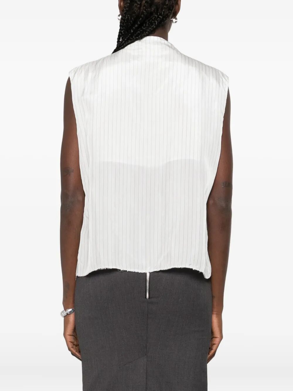 FEDERICO CINA Sleeveless Blouse with Zip