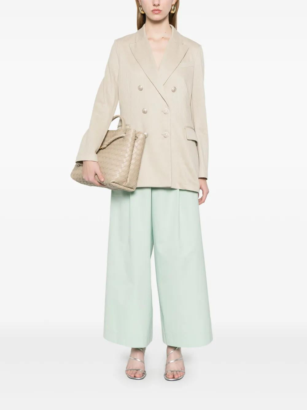 CIRCOLO 1901 Linen and Cotton Double-Breasted Jacket for Women