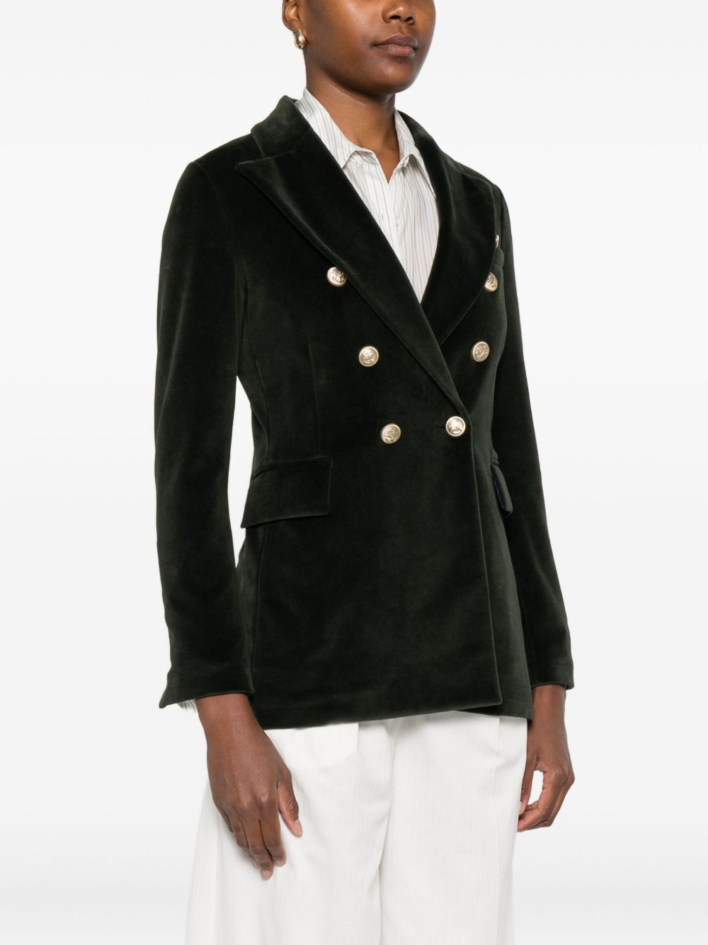 CIRCOLO 1901 Double-Breasted Velvet Jacket for Women