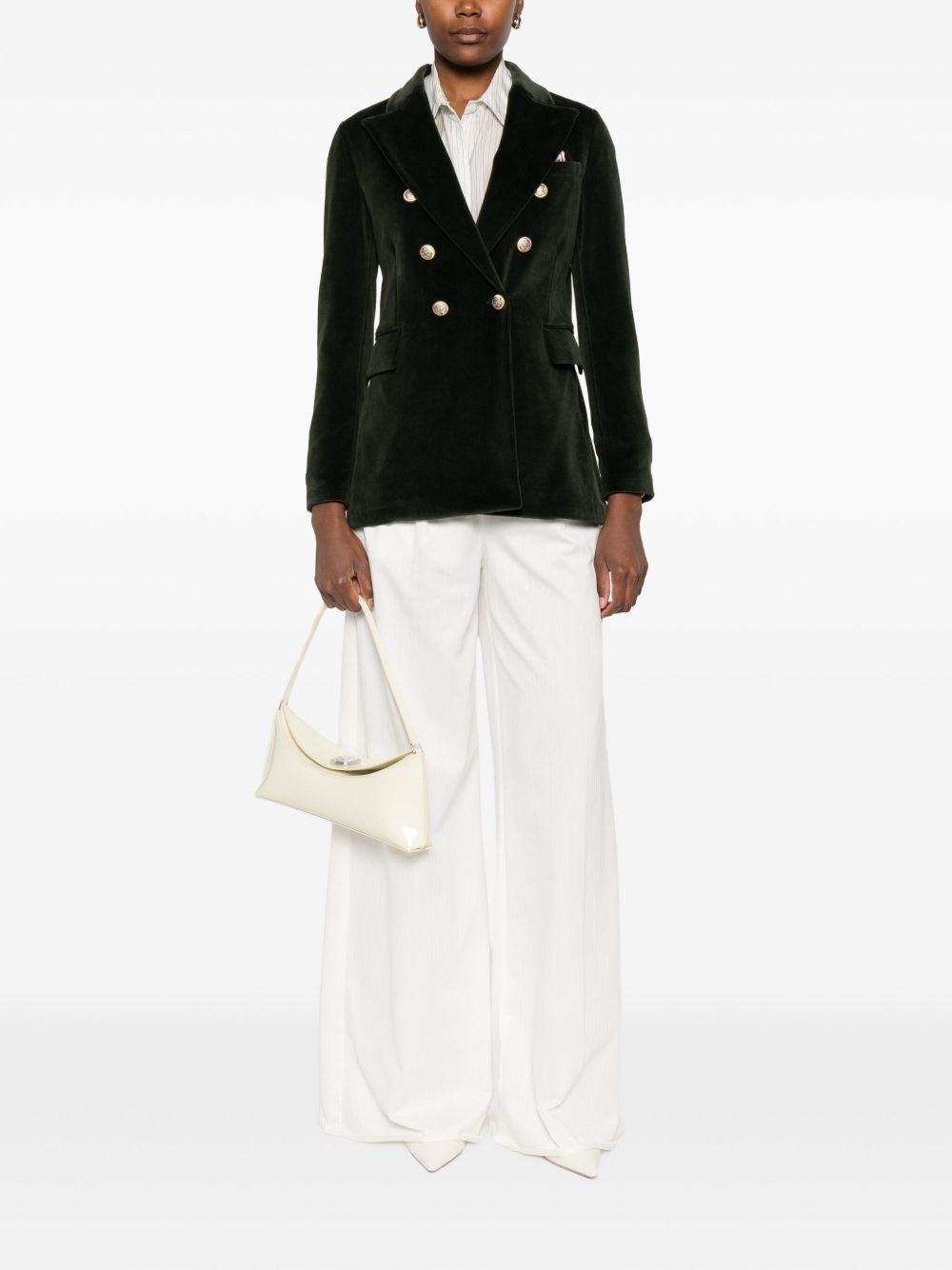 CIRCOLO 1901 Double-Breasted Velvet Jacket for Women