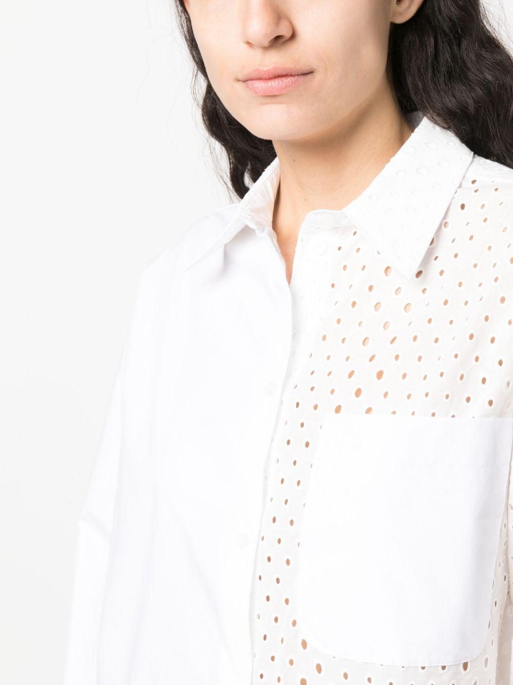 KENZO Broderie Anglaise Cotton Shirt - Size 36