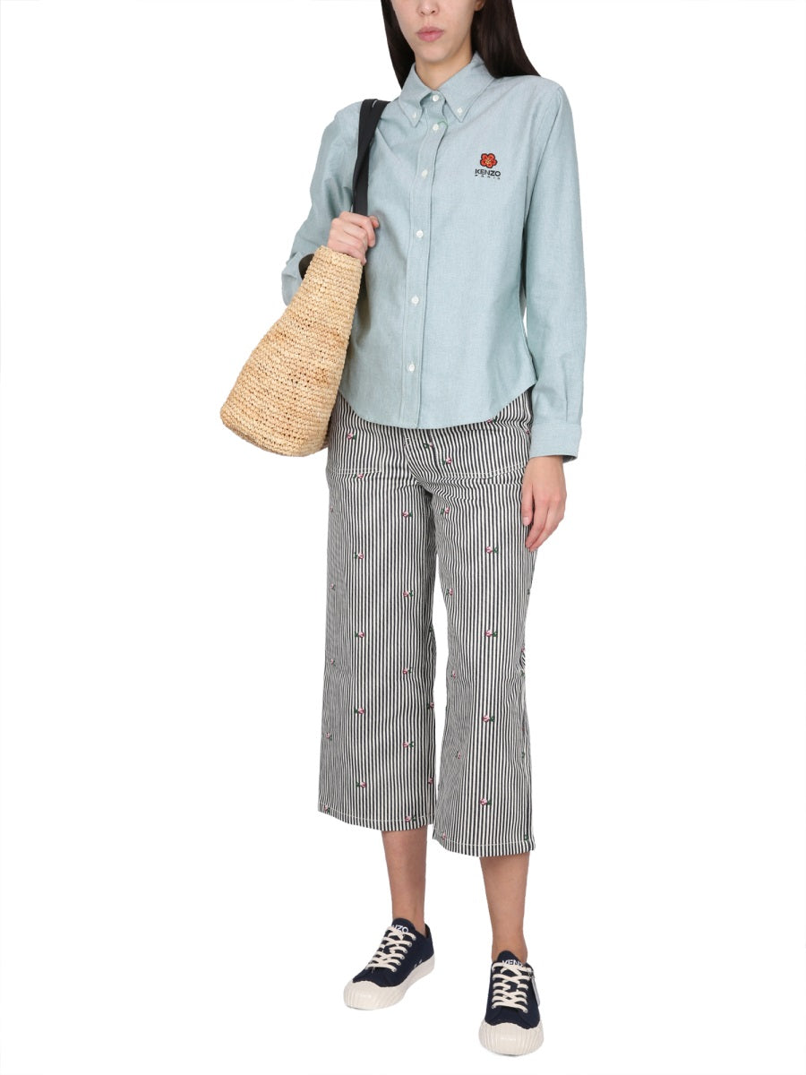 KENZO Trendy Cropped Fit Jeans for Women