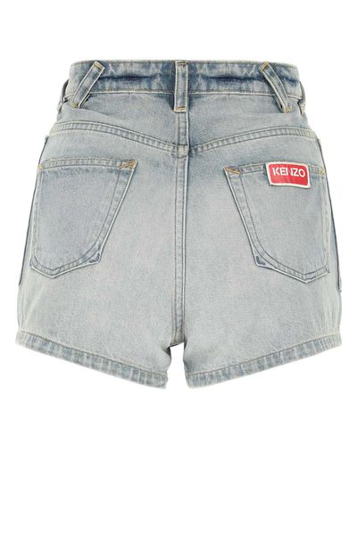 KENZO High-Waisted Mini Denim Shorts - Size 26
