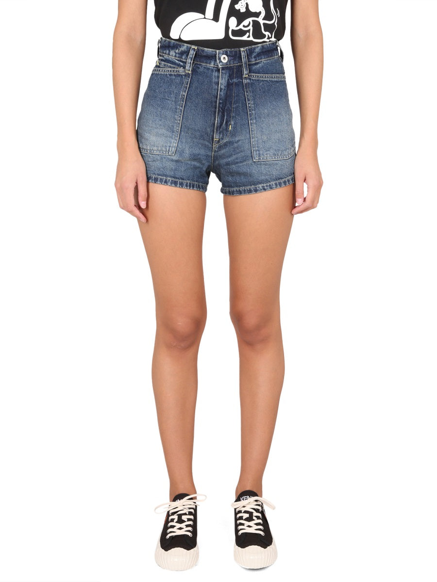KENZO Denim Mini Shorts for Women