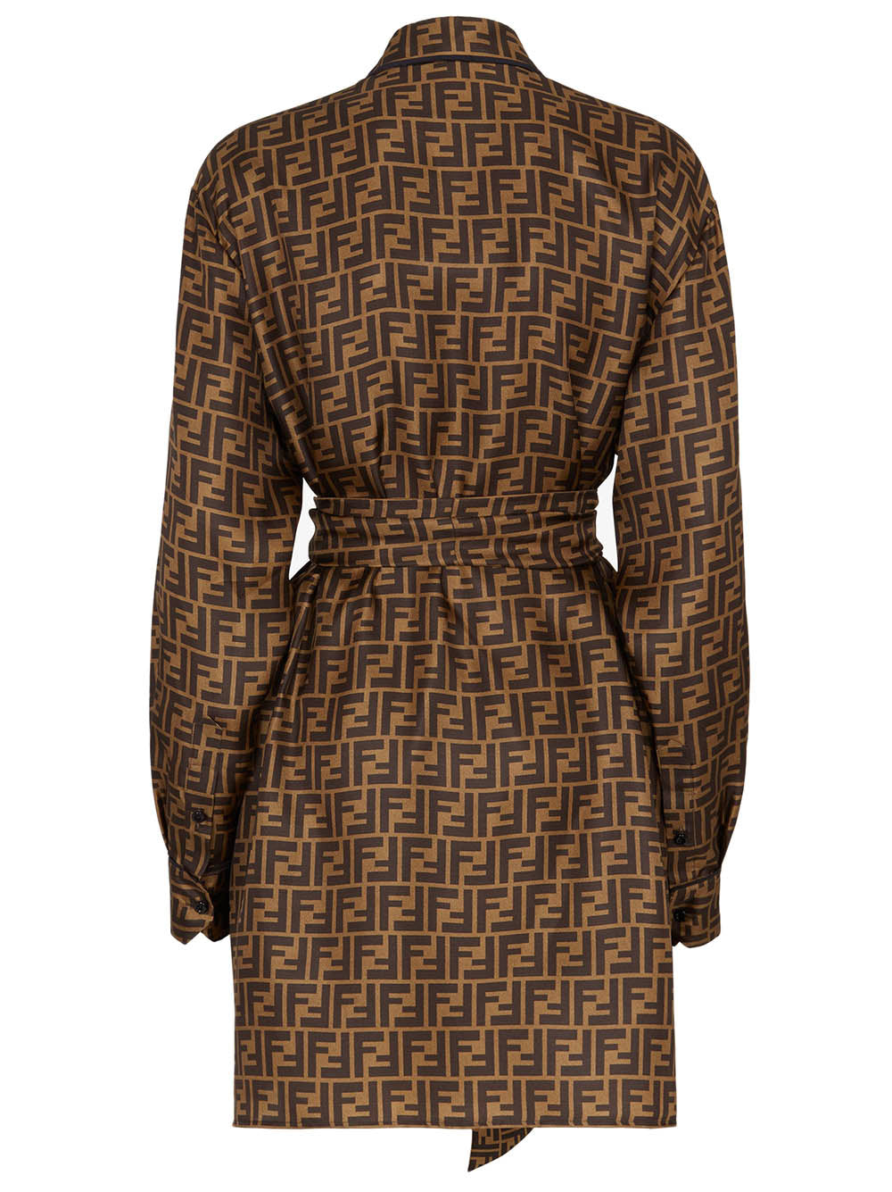 FENDI FF Mini Dress with Classic Collar - Size 40