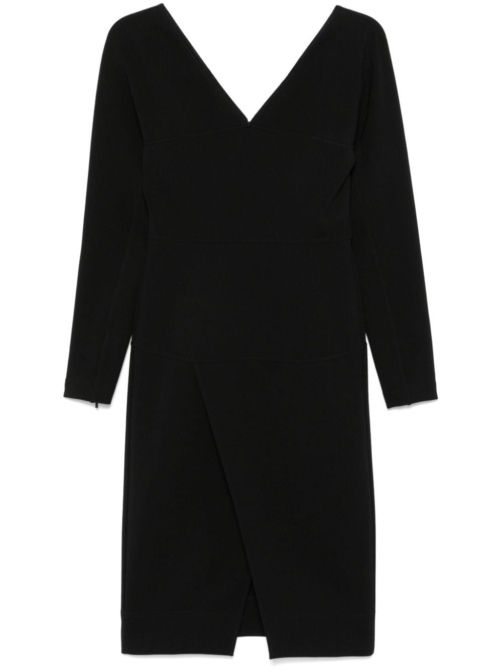 FENDI Elegant Long Sleeve Midi Dress