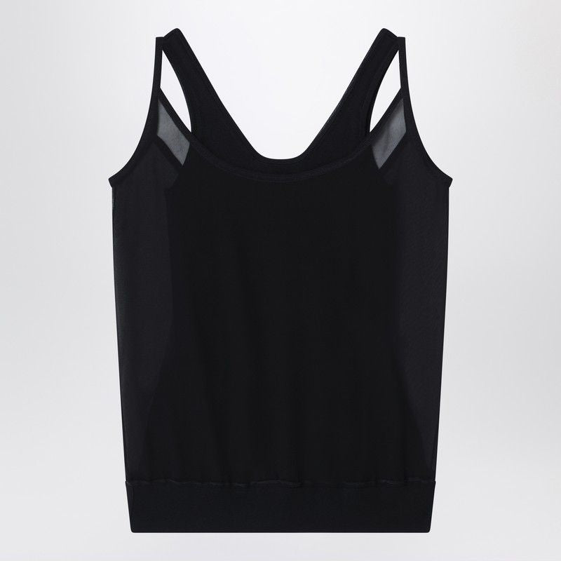 FENDI Sleeveless Knit Long Dress with Asymmetrical Hemline