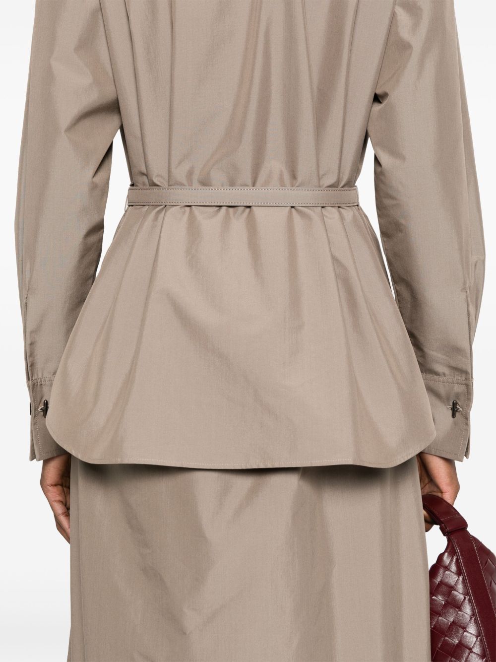 FENDI Taupe Mini Shirt Dress for Women - SS25