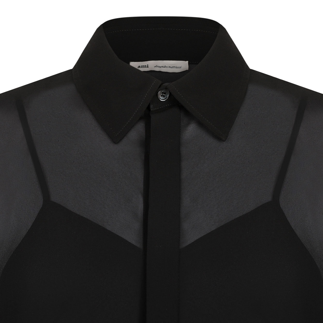 AMI PARIS Pleated Midi Shirt Dress for Women