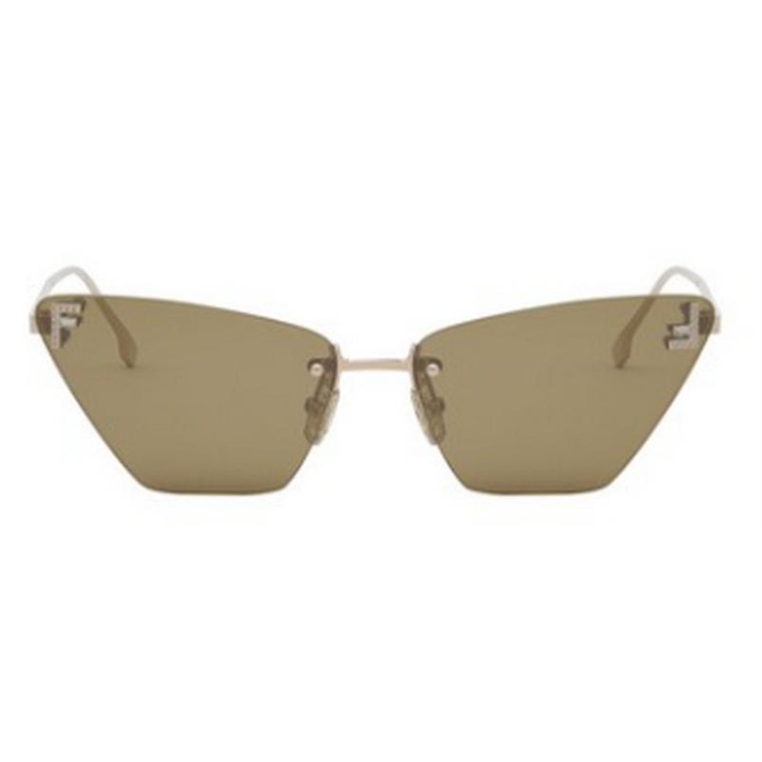 FENDI Elegant Mini Crystal Frame Sunglasses for Women