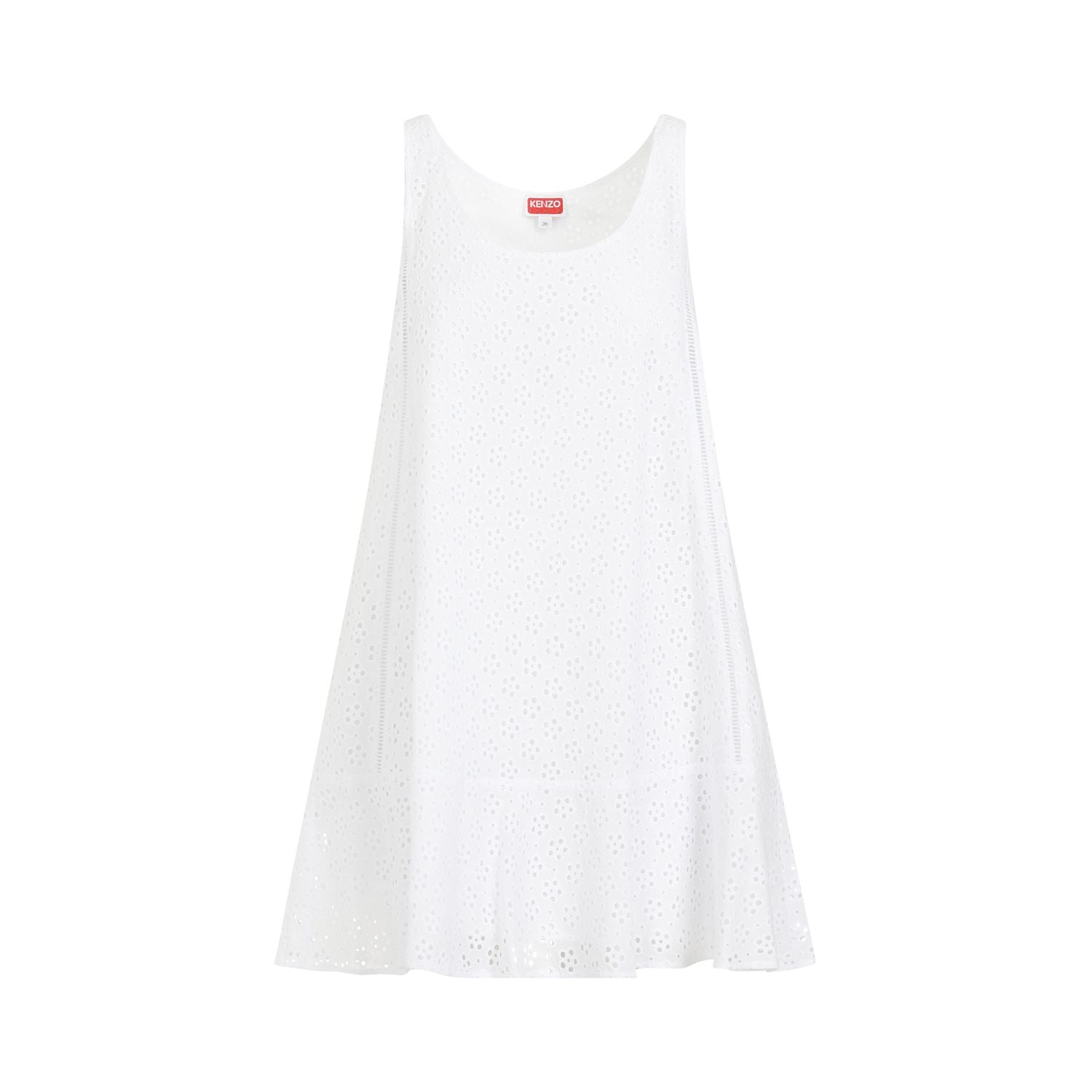 KENZO Stylish Broderie Anglaise Mini Dress for Women