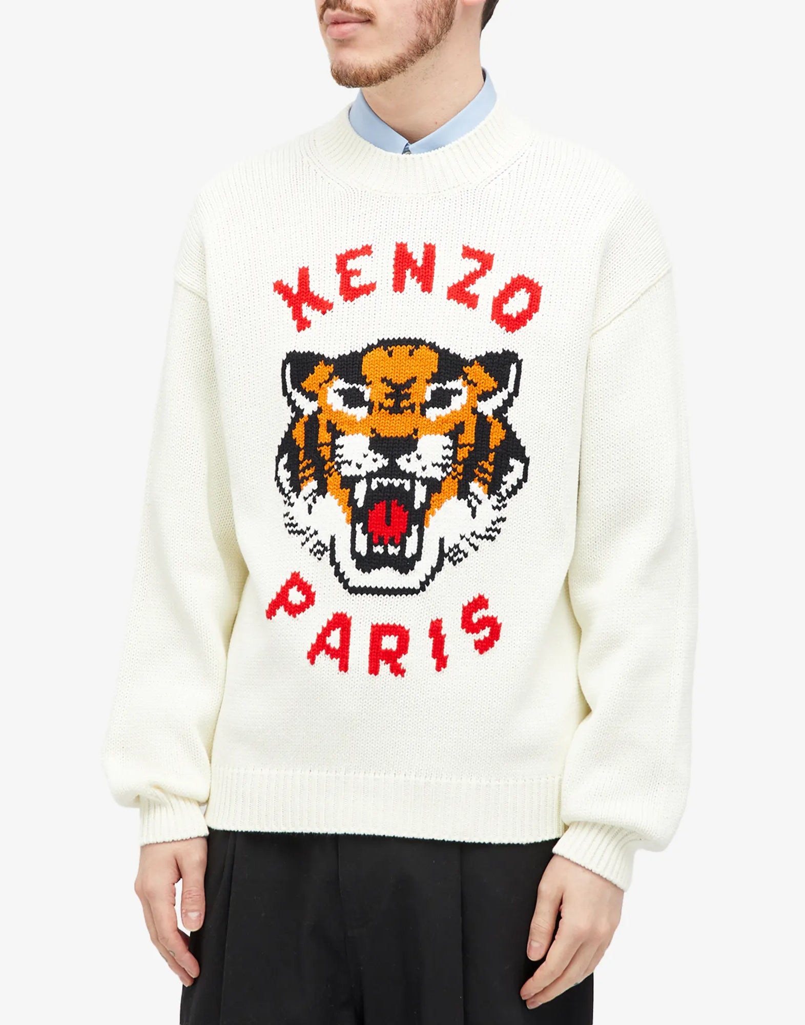 KENZO Lucky Tiger Logo Sweater - Multi-Season Essential
