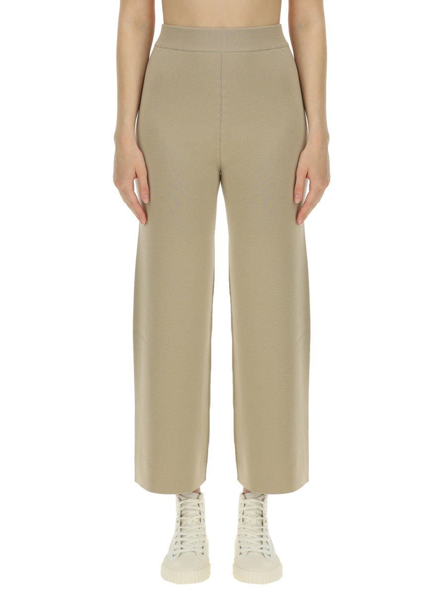 KENZO Cropped Wool Pants with Logo for Women