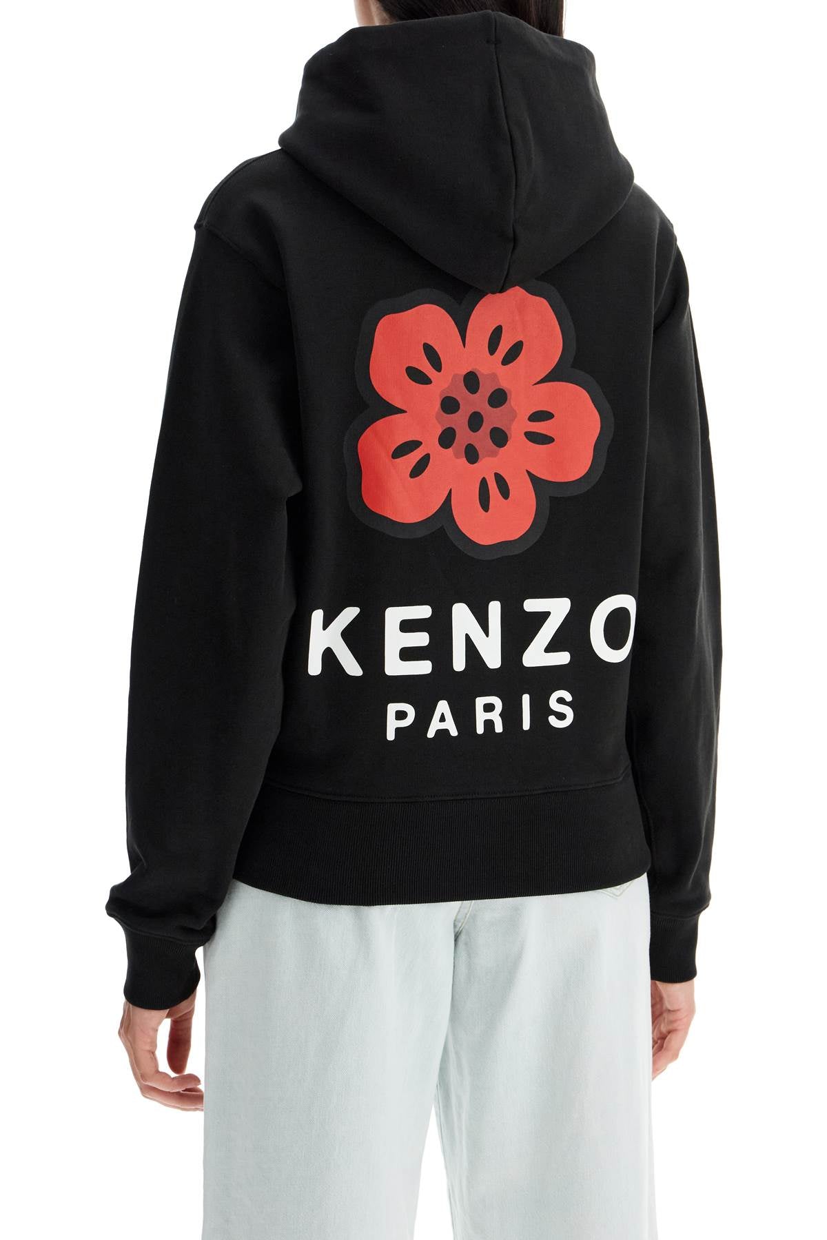 KENZO Cotton Hoodie with Boke Flower Front Patch