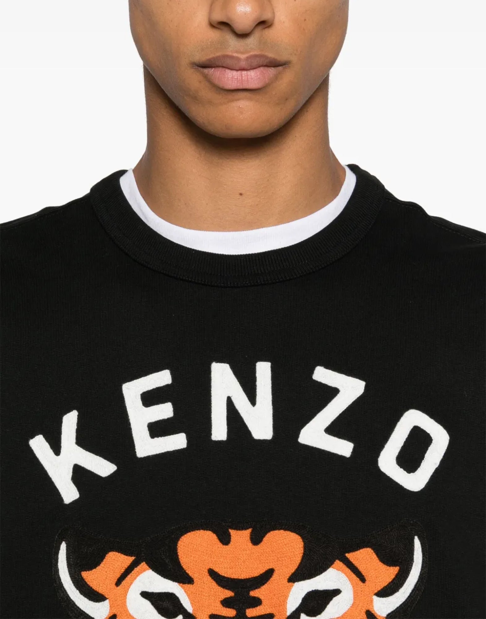 KENZO Lucky Tiger Logo Sweatshirt - Men's Round Neck Long Sleeve