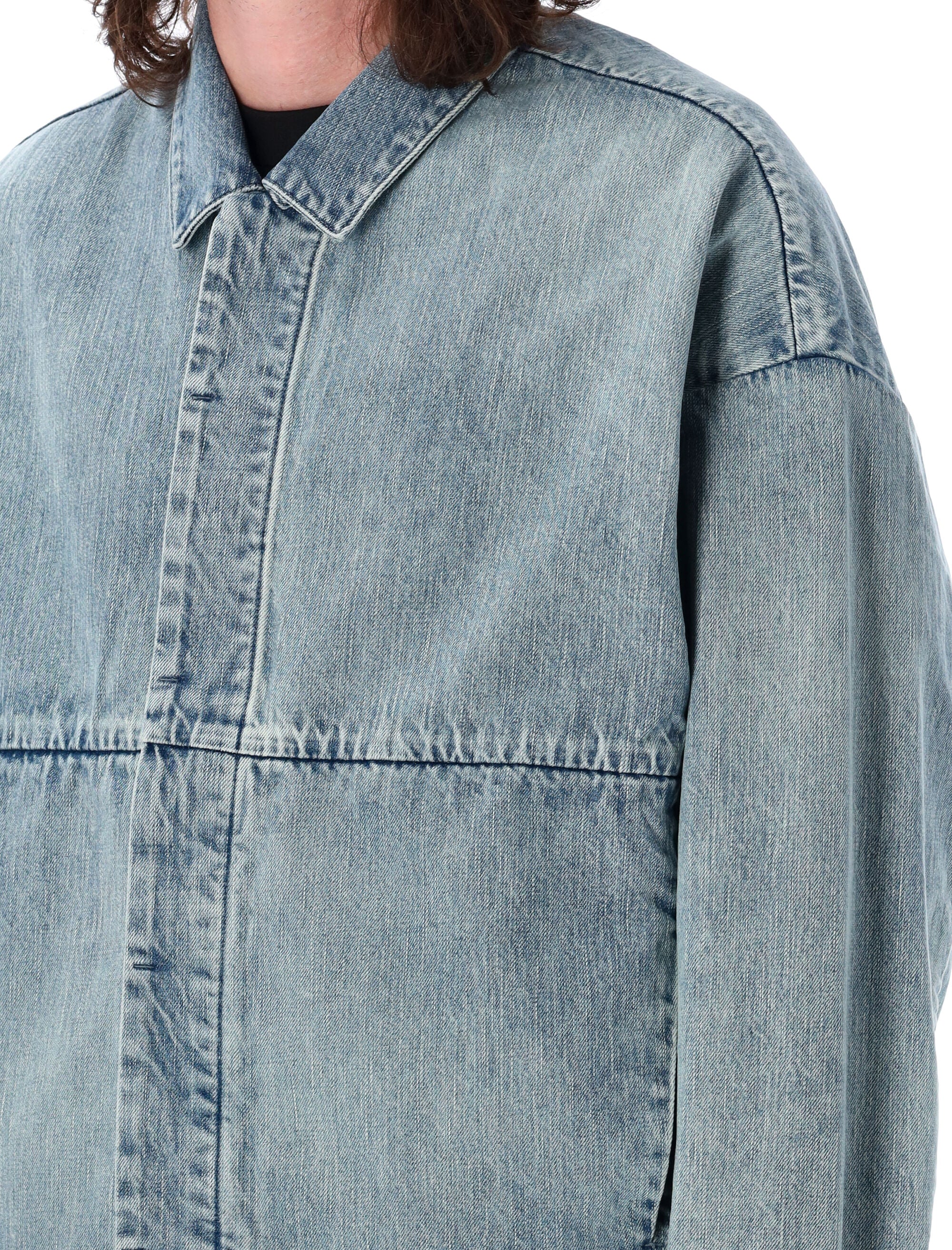FEAR OF GOD Cropped Denim Trucker Jacket for Men