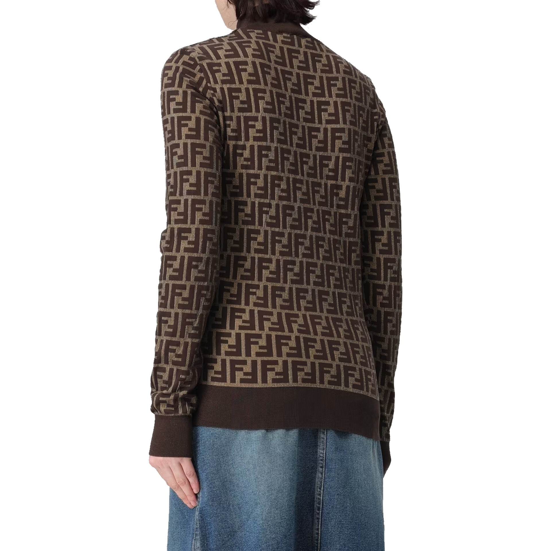 FENDI Cotton FF High Neck Sweater for Women