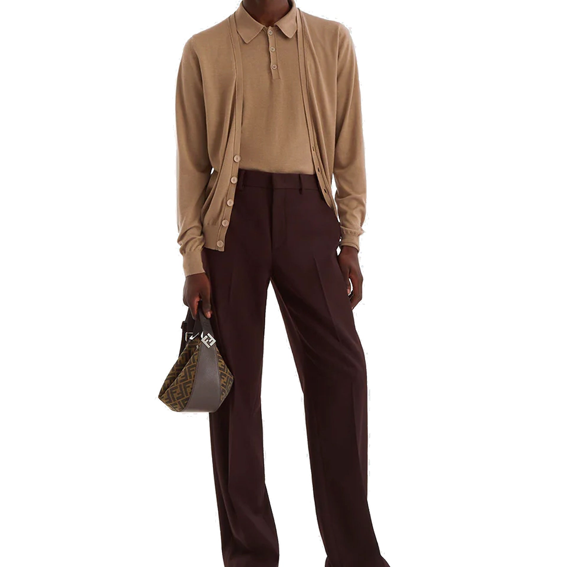 FENDI Classic Wool Polo for Men