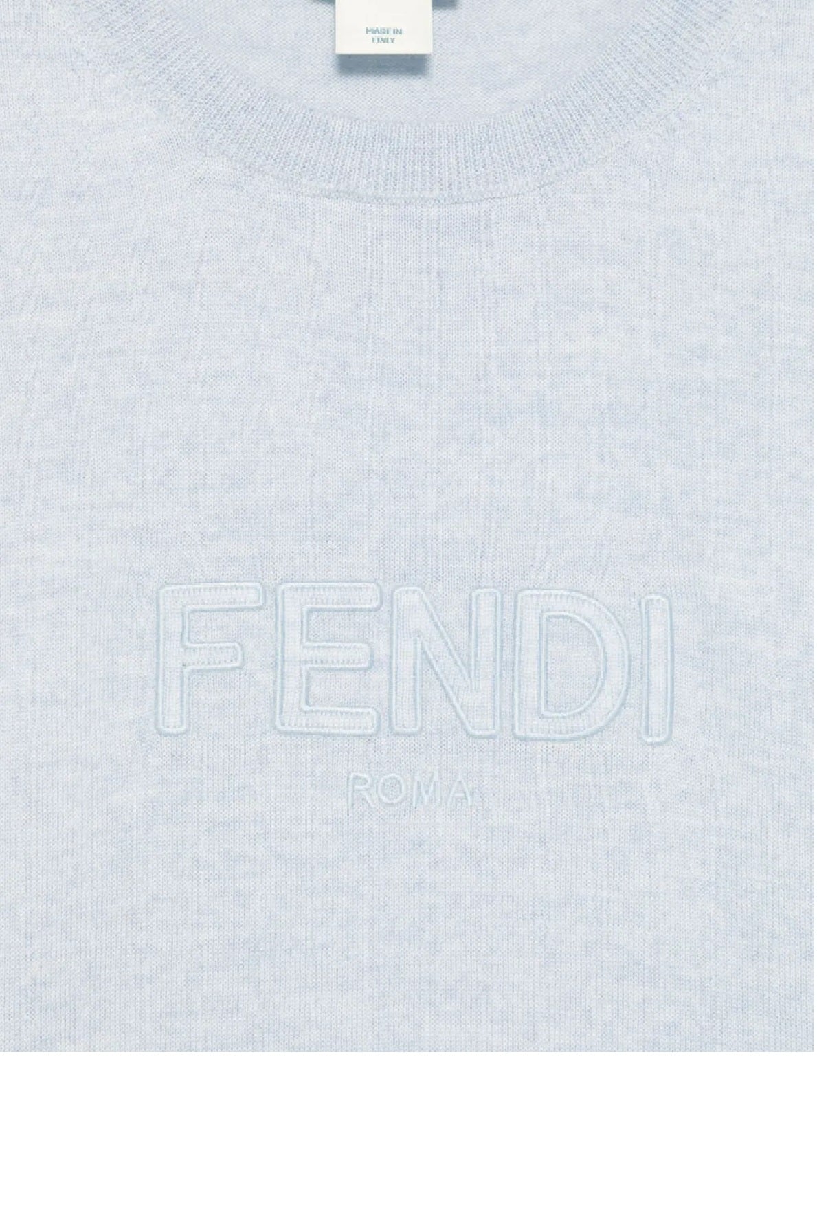 FENDI KIDS Mini Girocollo Light Wool Knit Sweater