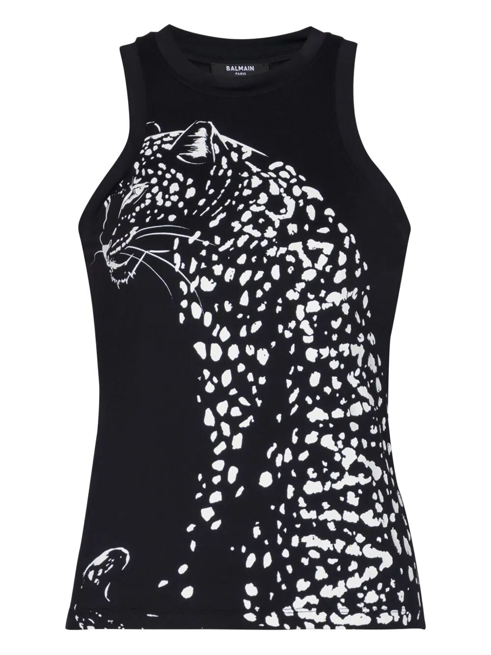BALMAIN Leopard Print Tank Top