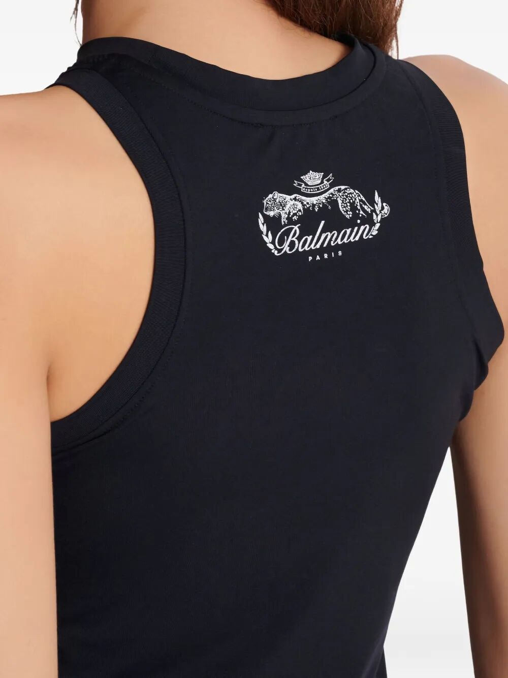 BALMAIN Leopard Print Tank Top
