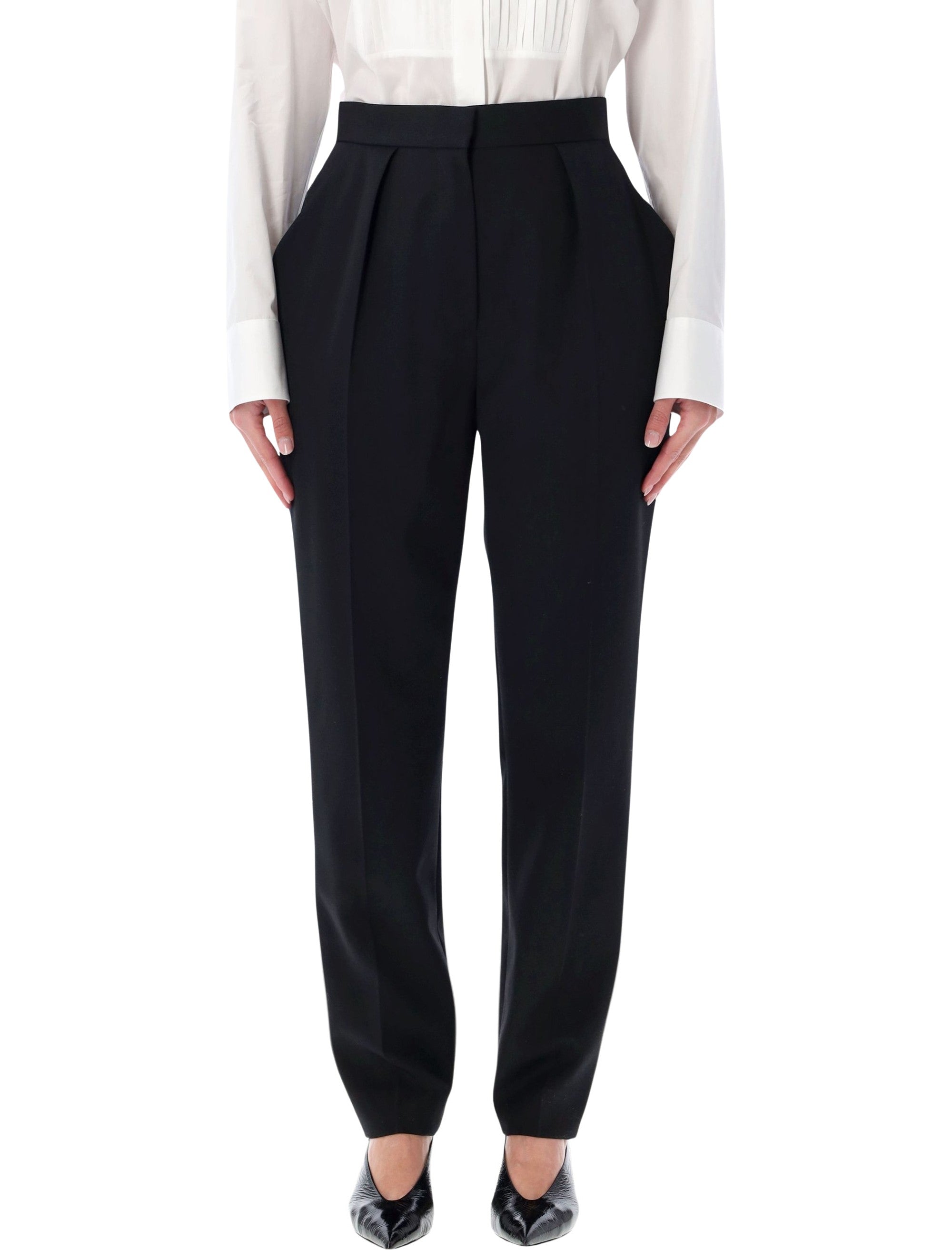 BALMAIN High-Waisted Tailored Trousers