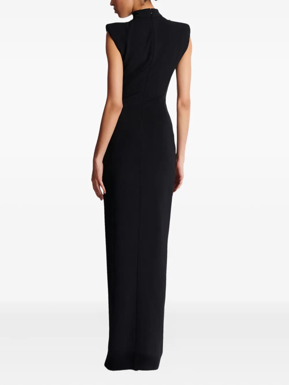 BALMAIN Zipped Compact T-Shirt Slit Long Dress