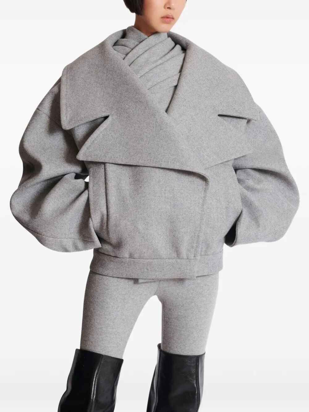 BALMAIN Wool Caban Coat for Women - FW25