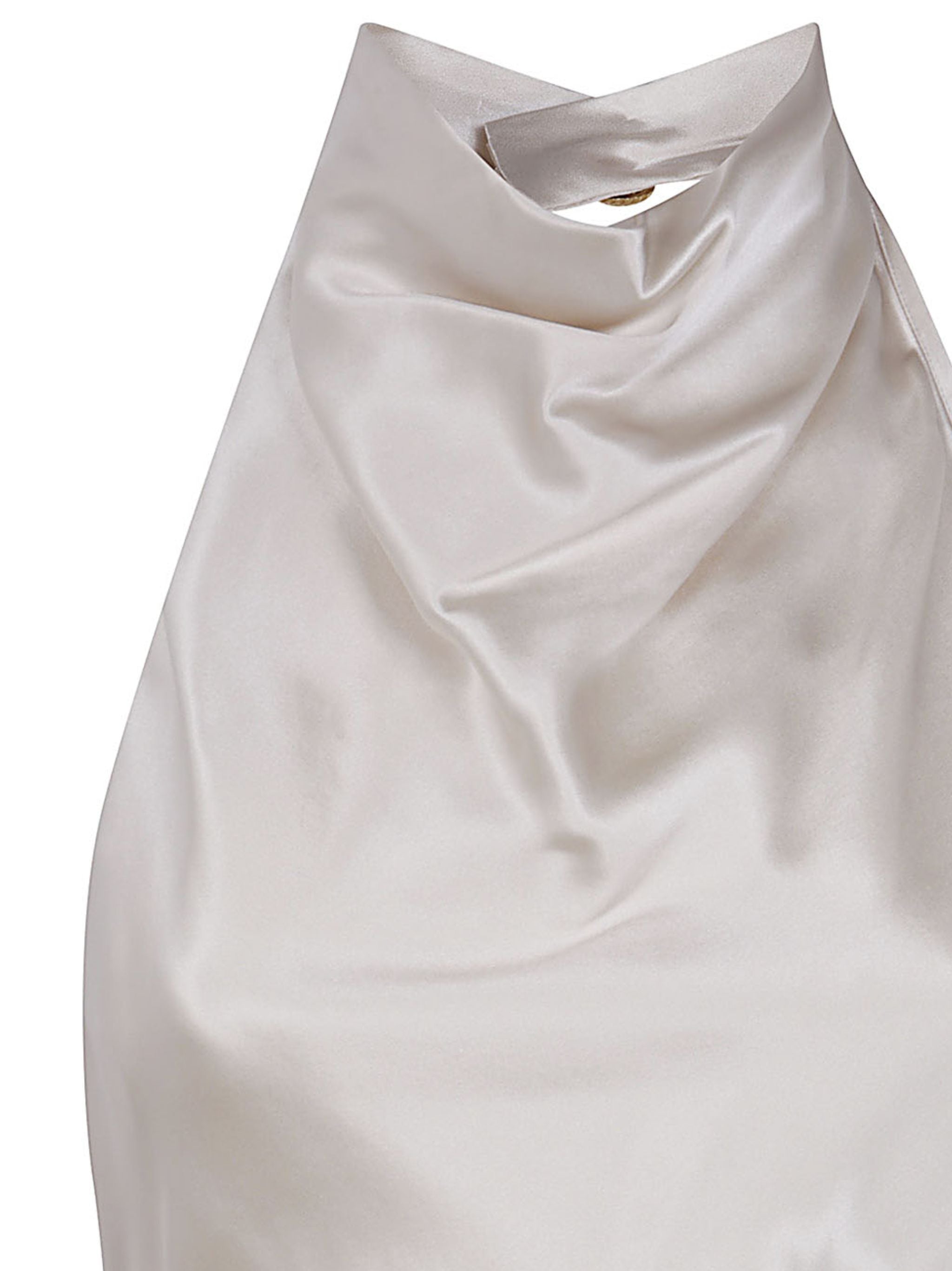 BALMAIN Halterneck Crepe Satin Mini Top