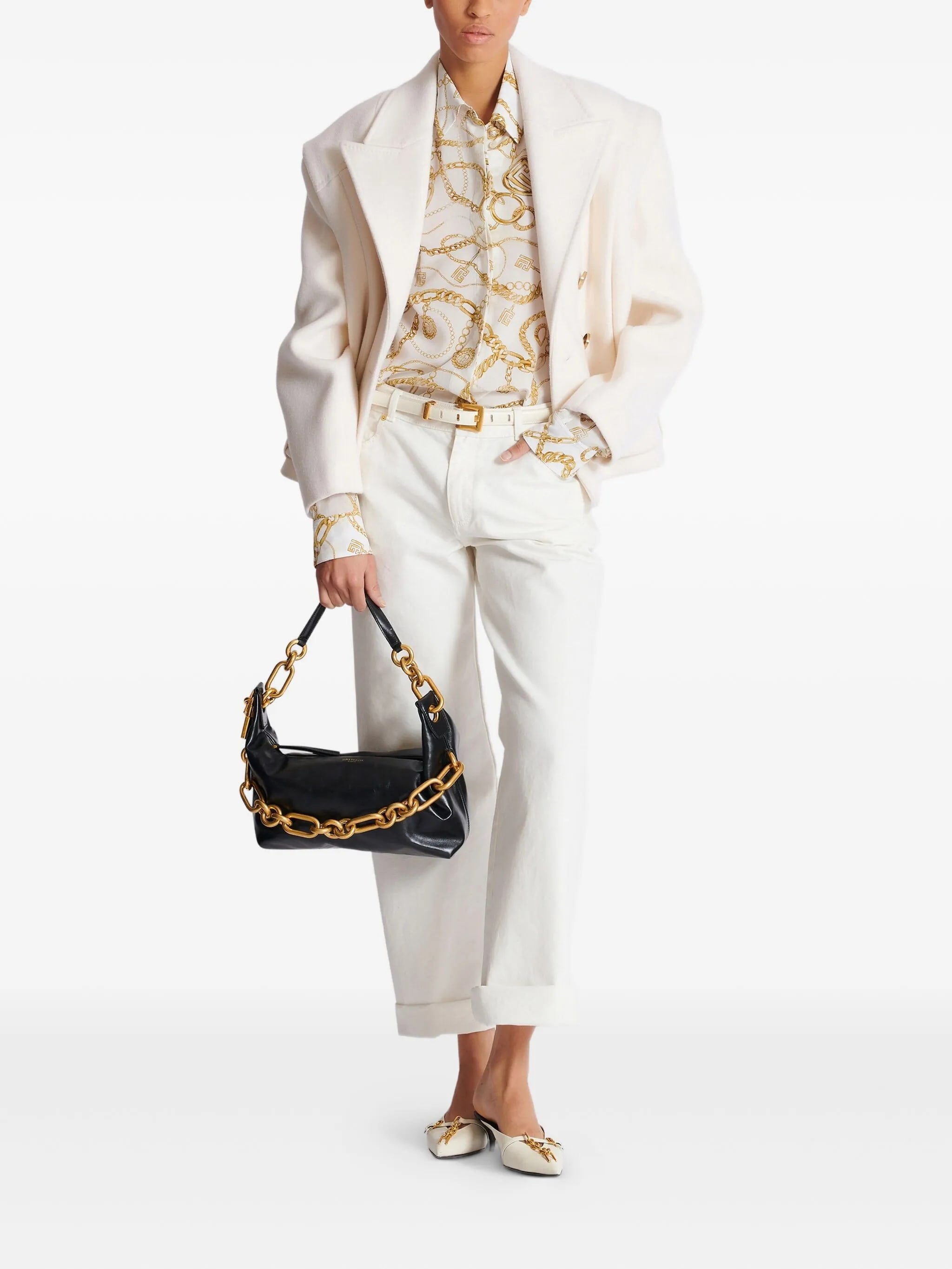 BALMAIN Pure Silk Women's Shirt - FW25 Collection