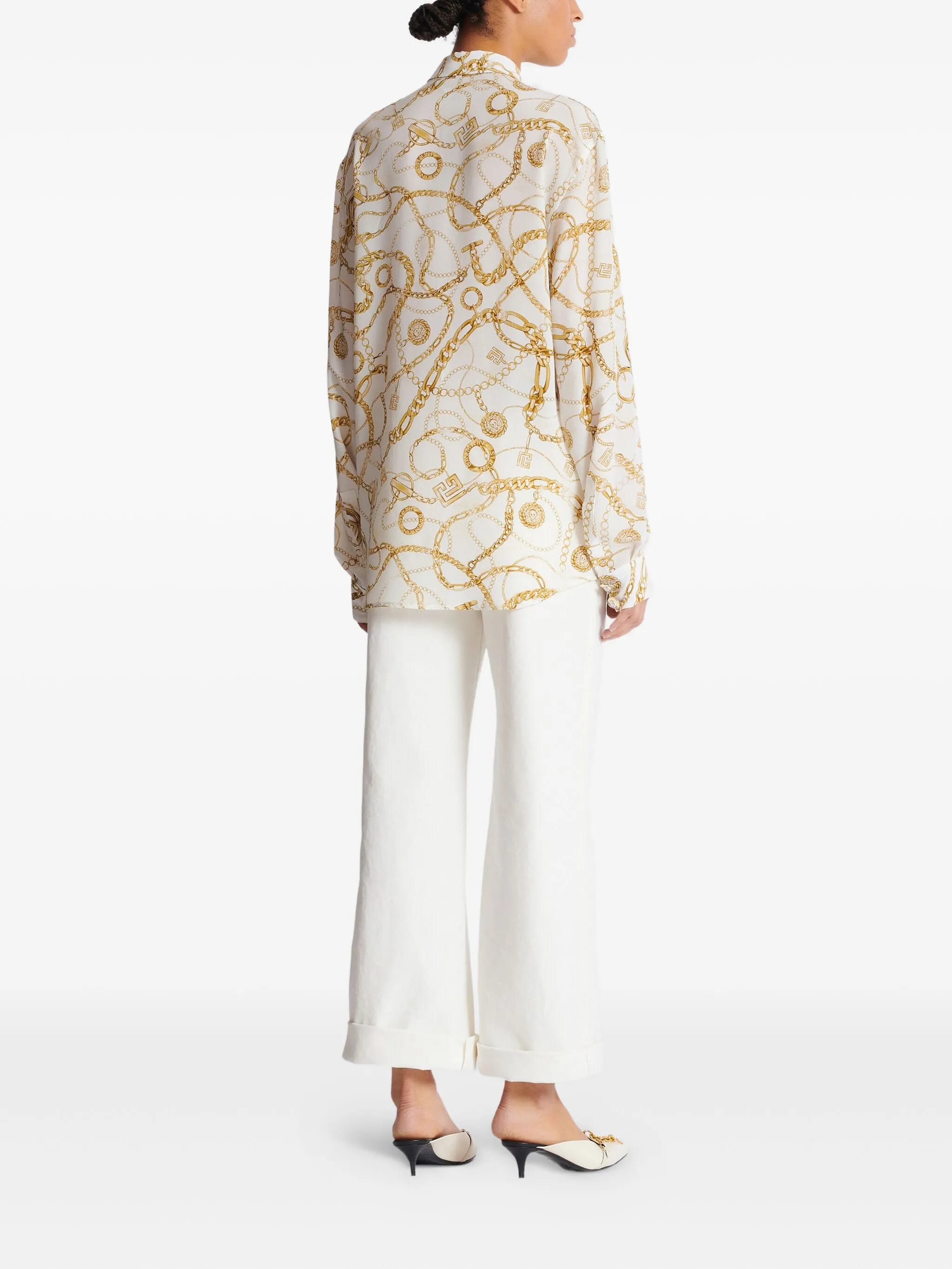 BALMAIN Pure Silk Women's Shirt - FW25 Collection