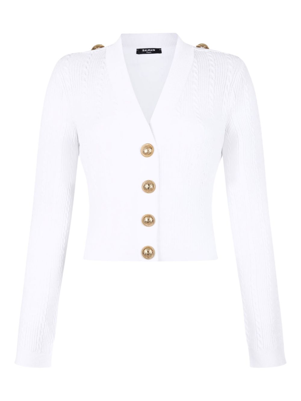 BALMAIN V-Necked Cardigan for Women - FW25 Collection