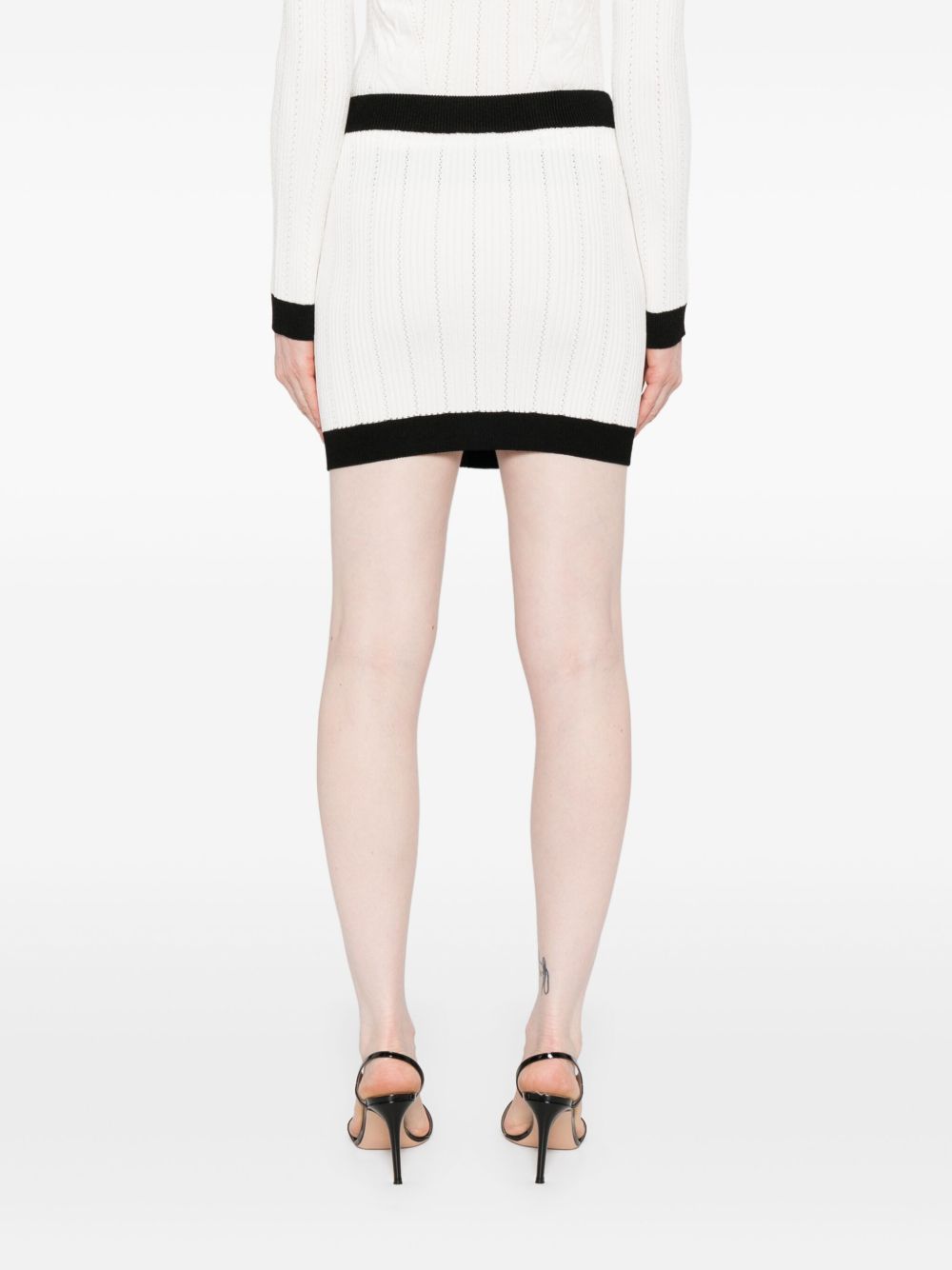 BALMAIN Buttoned Knit Mini Skirt