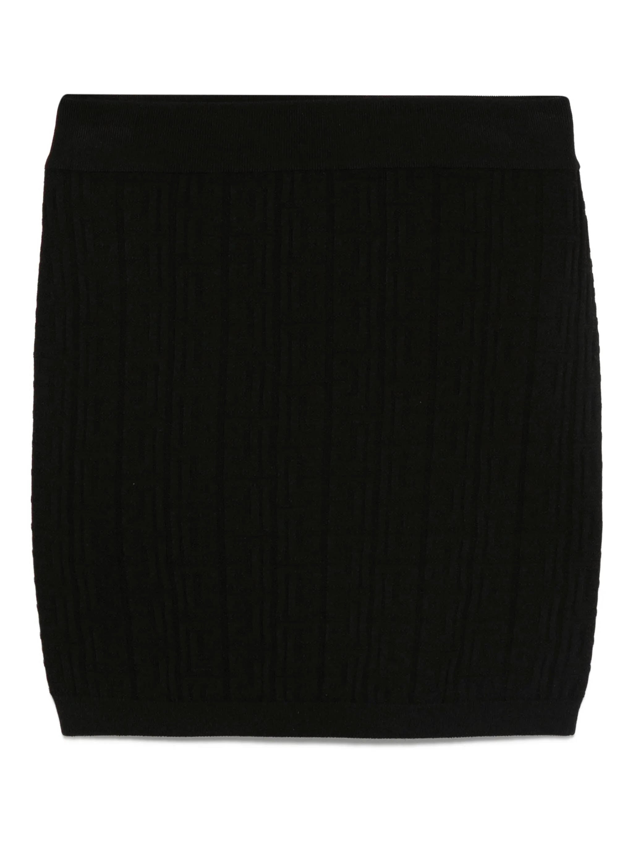 BALMAIN High-Waisted Mini Knit Skirt