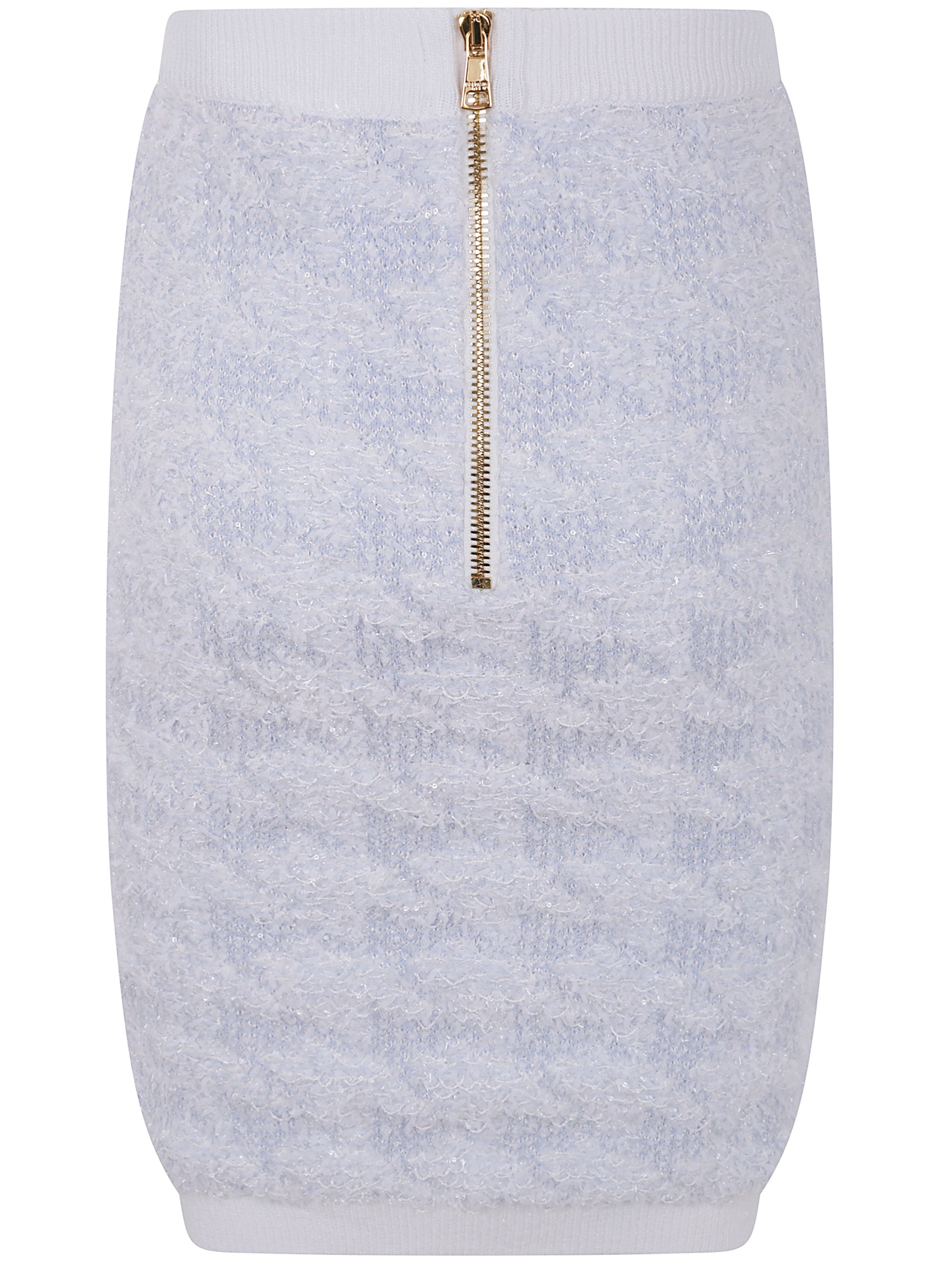 BALMAIN Buttoned Tweed Knee Length Skirt