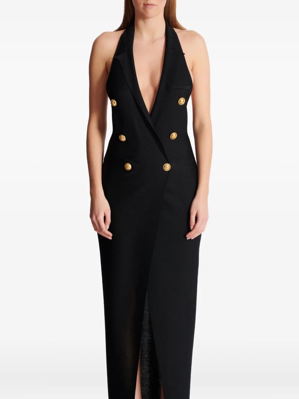 BALMAIN Halterneck Maxi Dress