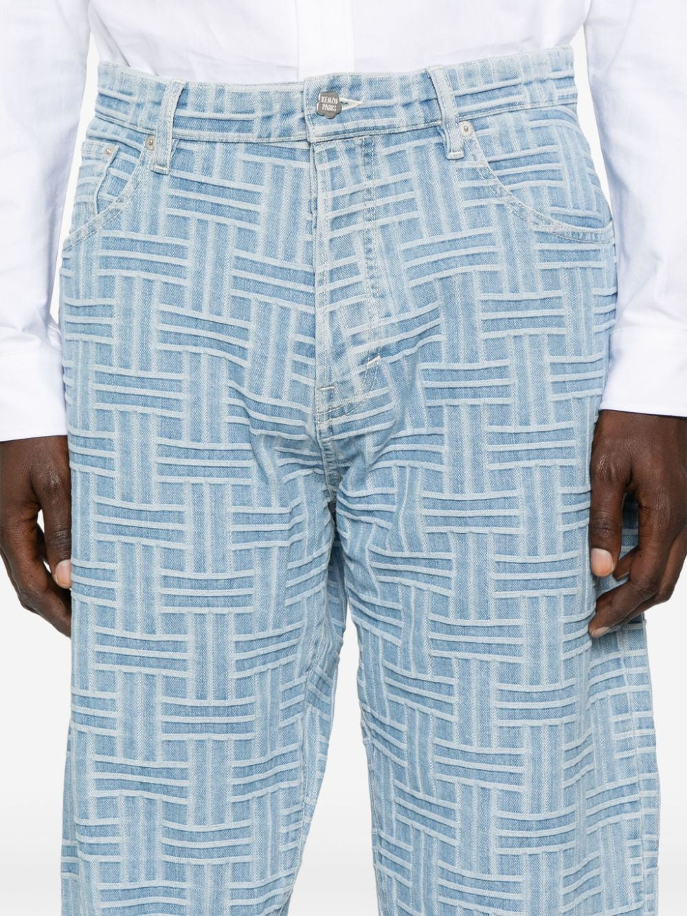 KENZO Embroidered Denim Jeans - Loose Fit for Men