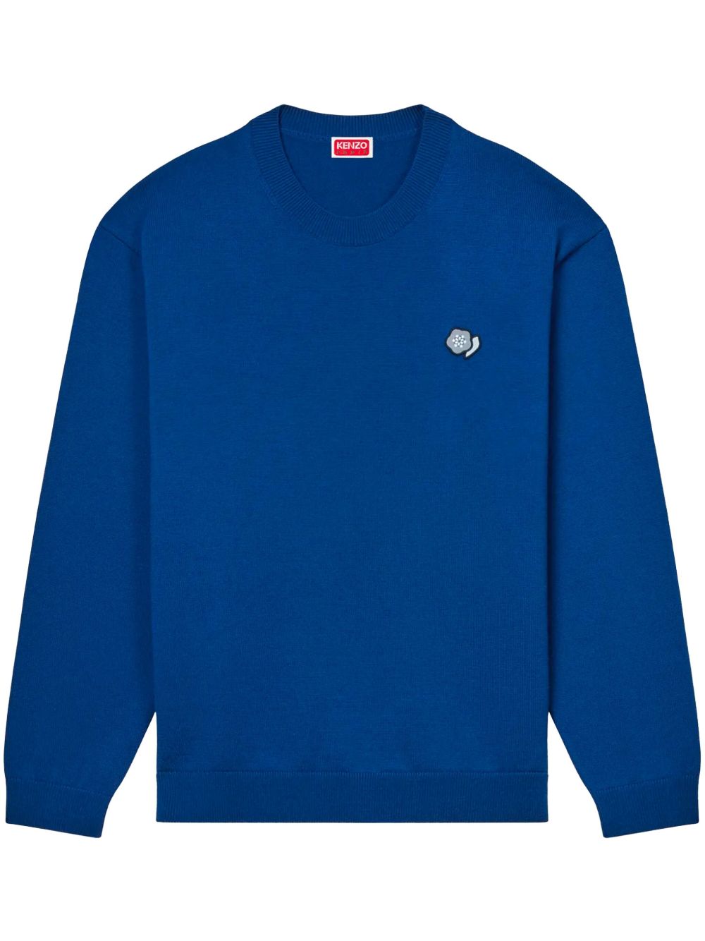 KENZO Crew Neck Long Sleeve Straight Hem Sweater for Men