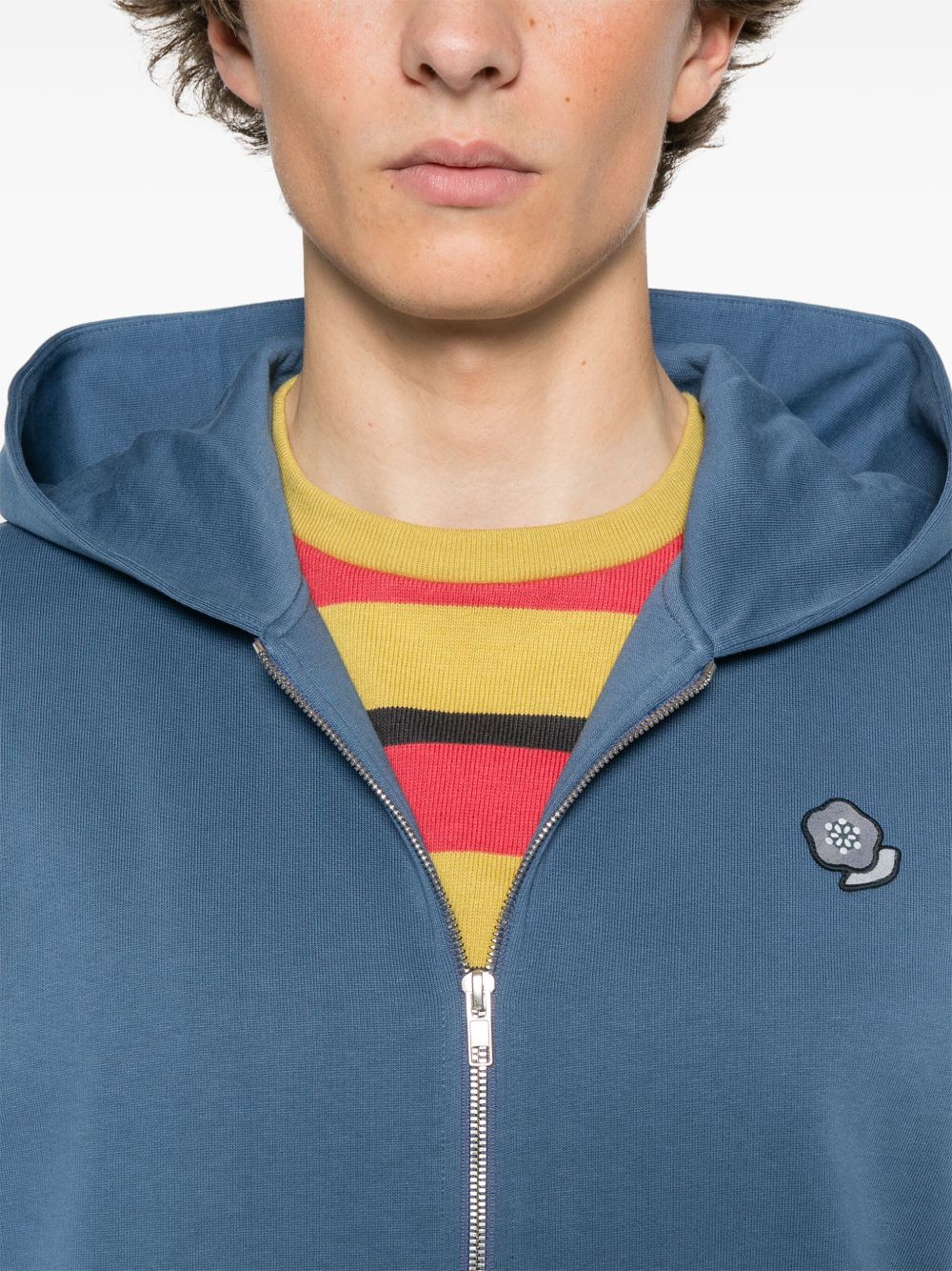 KENZO Cozy 100% Cotton Zip-Up Sweater for Men