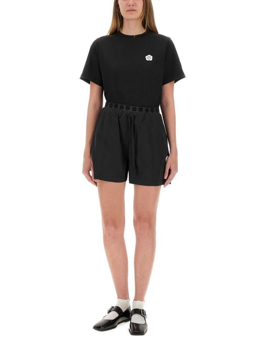 KENZO Embroidered Flower Crest T-Shirt - Size S