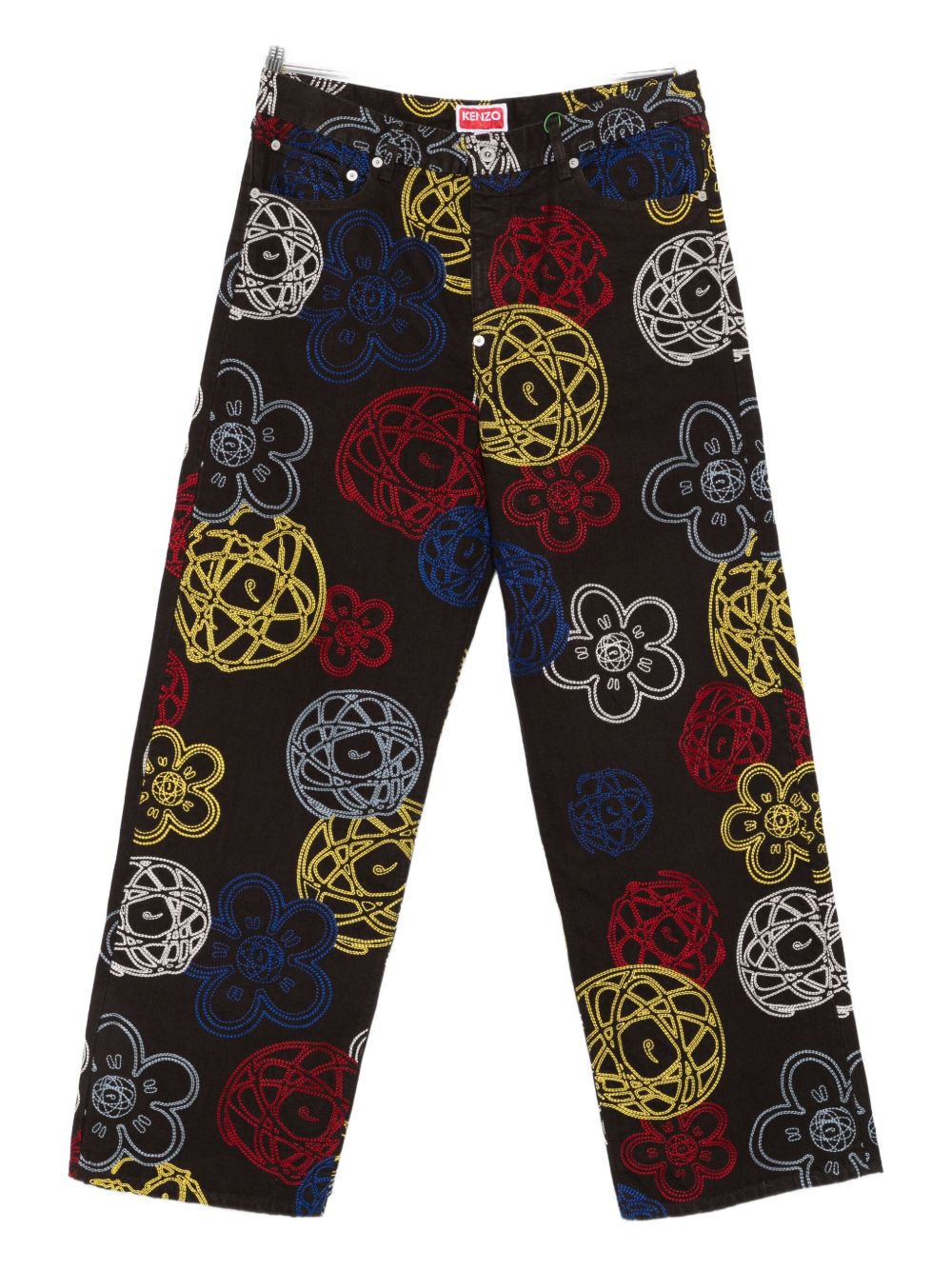 KENZO Embroidered Cotton Trousers for Men - FW25 Collection