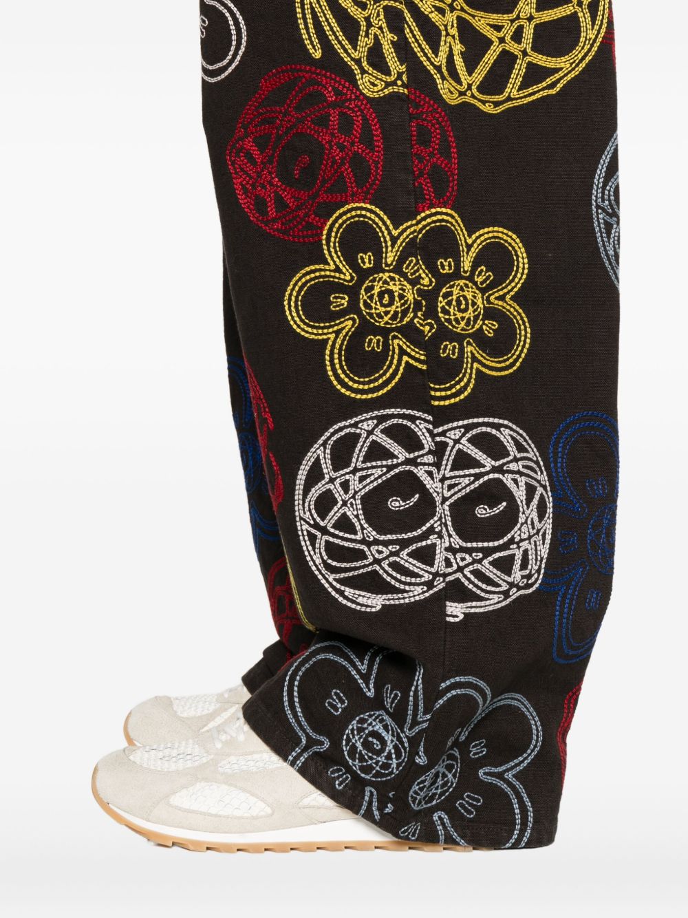 KENZO Embroidered Cotton Trousers for Men - FW25 Collection