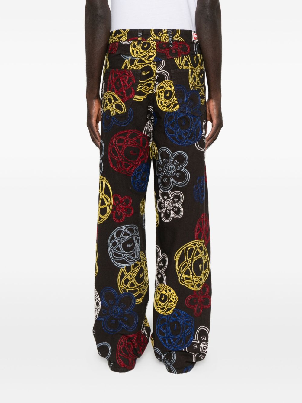 KENZO Embroidered Cotton Trousers for Men - FW25 Collection