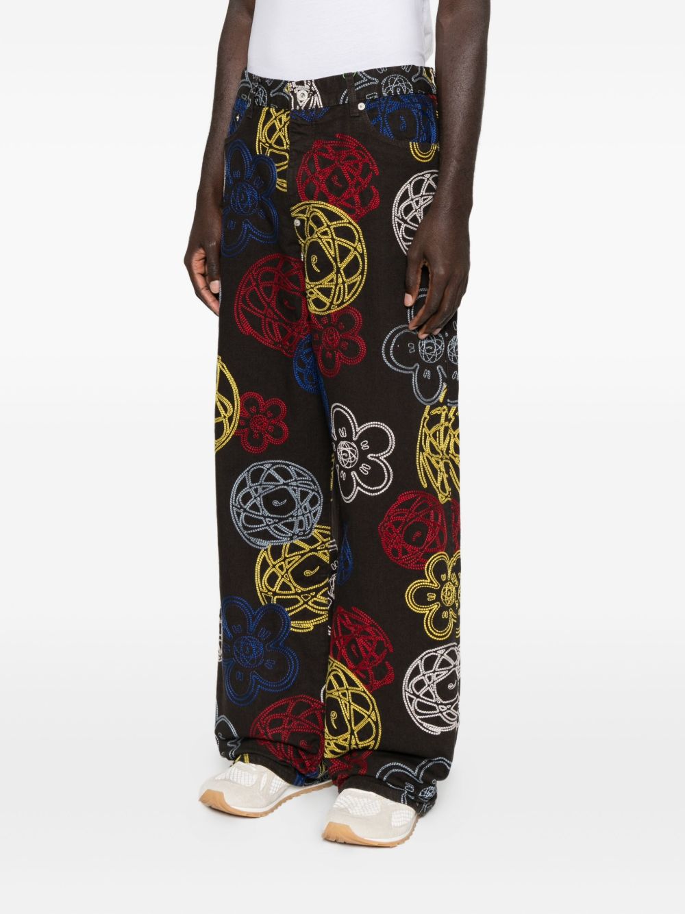 KENZO Embroidered Cotton Trousers for Men - FW25 Collection