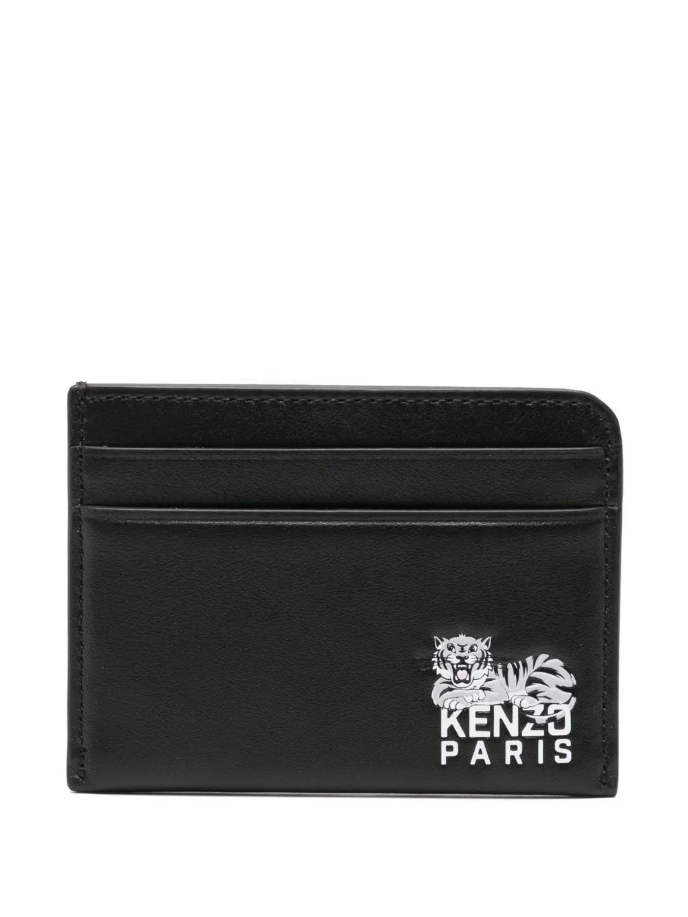 KENZO Mini Happy Tiger Leather Card Holder