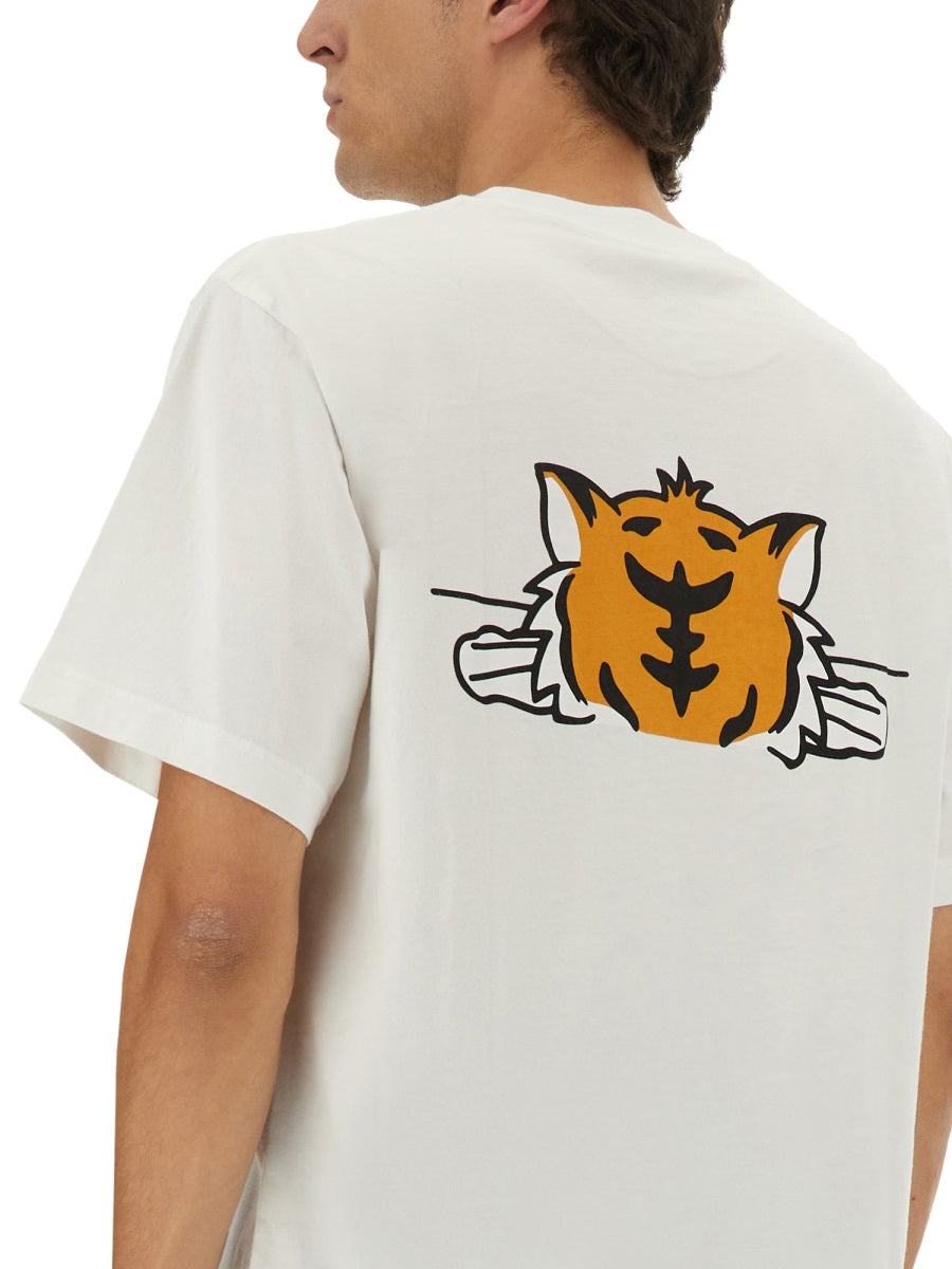 KENZO Men's Crewneck Tiger Graphic T-Shirt - Size M