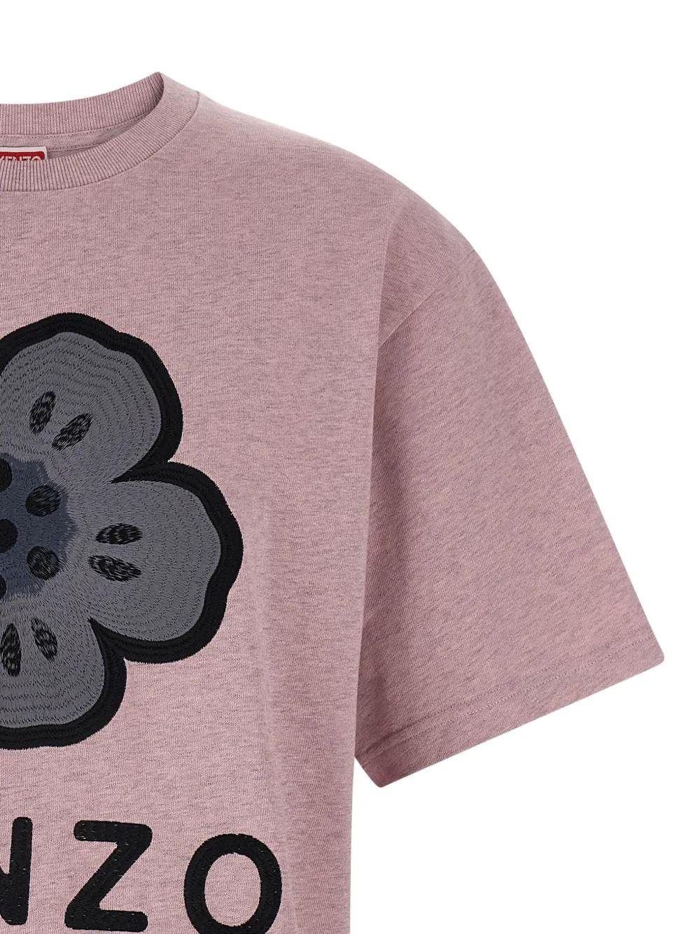 KENZO Oversized Cotton T-Shirt with Embroidered Floral Design
