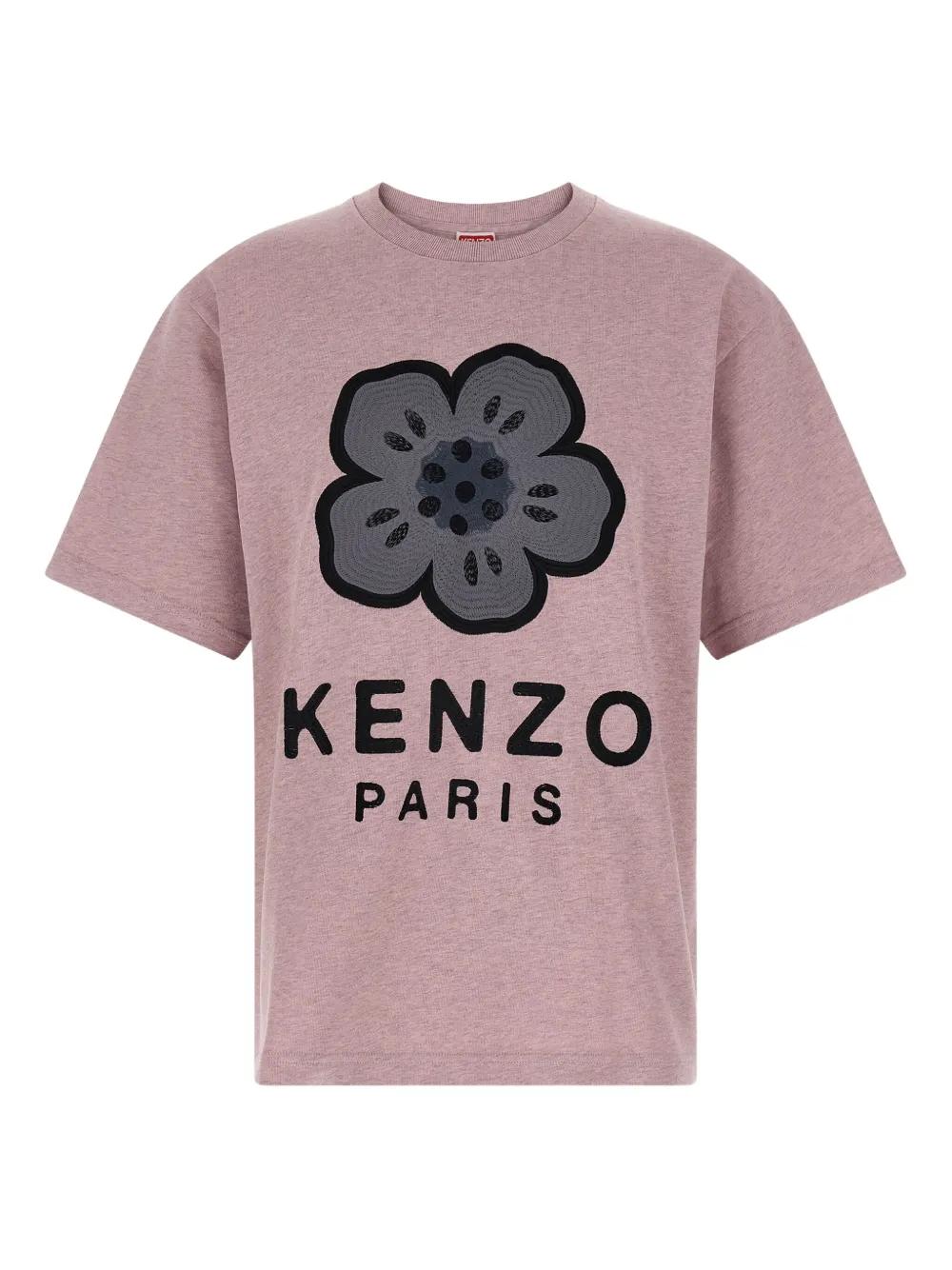 KENZO Oversized Heavy Cotton T-Shirt with Embroidered 'Boke Flower' - Size M