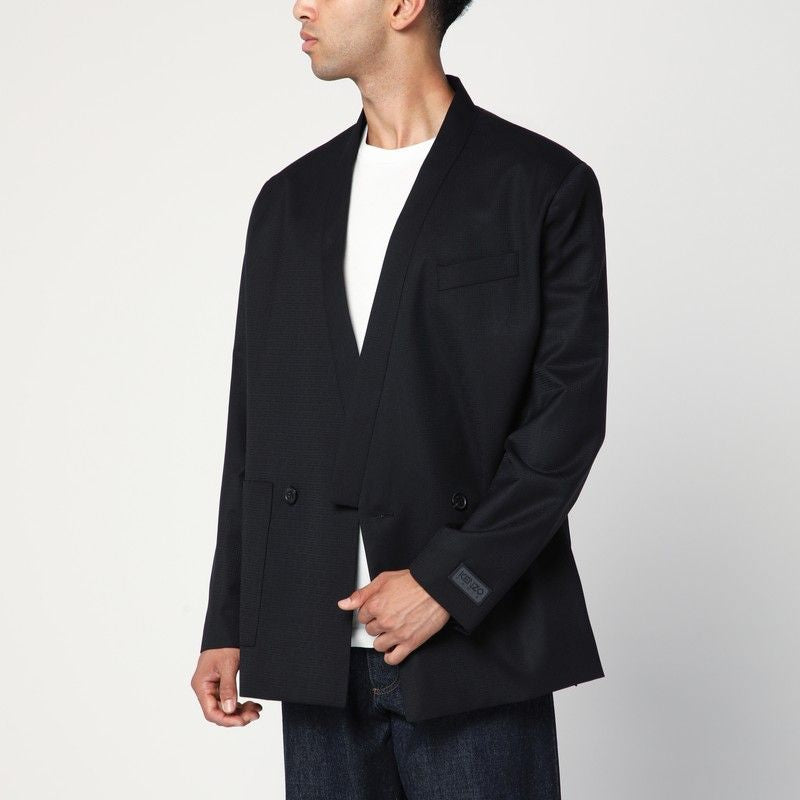 KENZO Double-Breasted Virgin Wool Jacket for Men